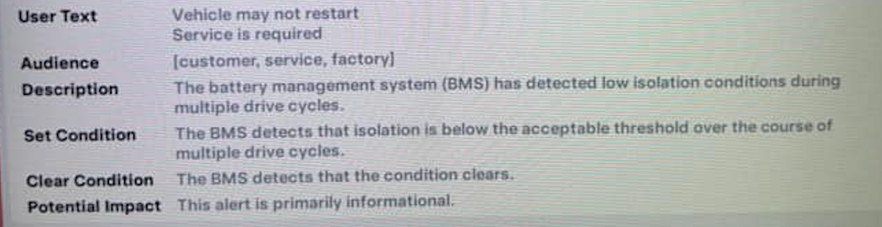 Fix Tesla "BMS_w172 Vehicle may not restart" Alert