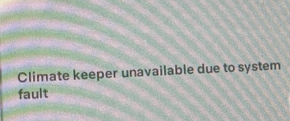 remote fix Tesla "Climate keeper unavailable due to system fault" alert