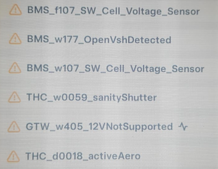 Clear Tesla BMS_w107, BMS_f107 alert