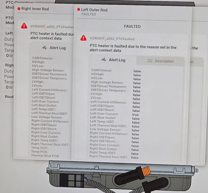 Clear Tesla PTC Heater alert