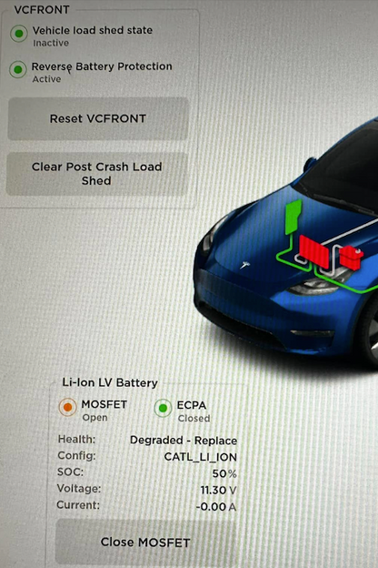 Tesla 16V "Low Voltage Battery" Repair