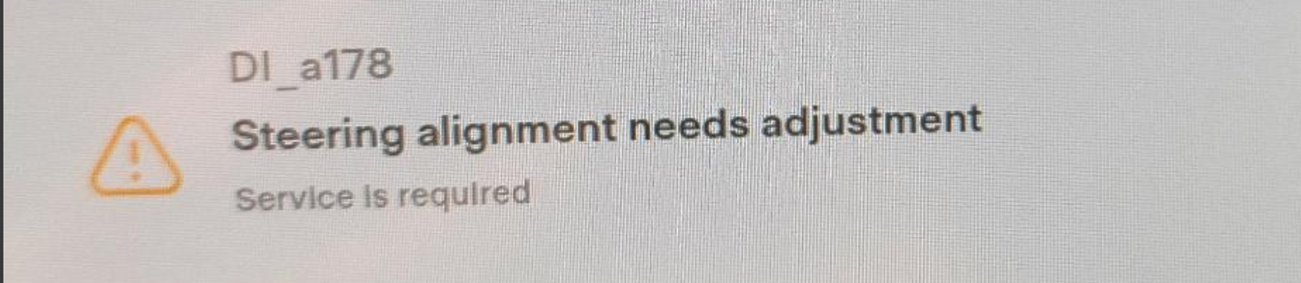 Remote fix Tesla "Steering alignment need adjustment" Alert