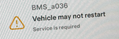 Fix Tesla BMS_w036 "Vehicle may not restart" Alert