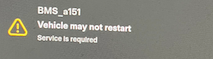 Tesla BMS_w035 "Vehicle may not restart" (Isolation) Alert Support for warranty car